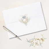 Herz, liebende Vogelhafter, Diamantklingeln Herz-Aufkleber