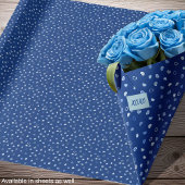 Herz - Light Blue on Dark Blue - Rolls Geschenkpapier