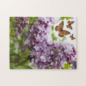 Herz Lilac und Schmetterlinge Puzzle (Horizontal)