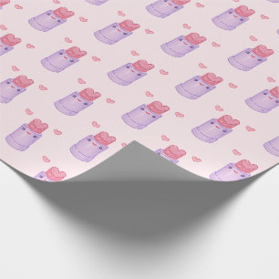 Herz Lippenstift Pastell Kawaii Geschenkpapier