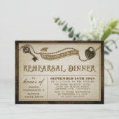 Herz-Lock Skelett Key Probe Dinner lädt ein Einladung (Stehend Vorderseite)