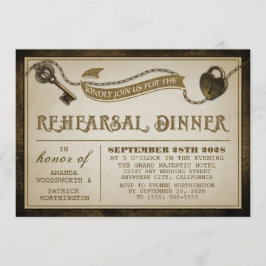 Herz-Lock Skelett Key Probe Dinner lädt ein Einladung