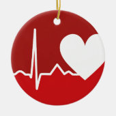 Herz-Logo Keramik Ornament (Vorne)