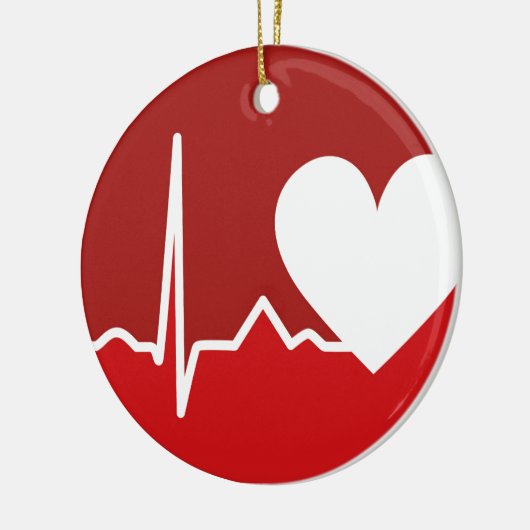 Herz-Logo Keramik Ornament (Links)