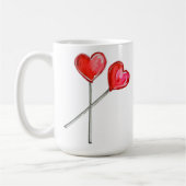 Herz Lollies Kaffeetasse (Links)