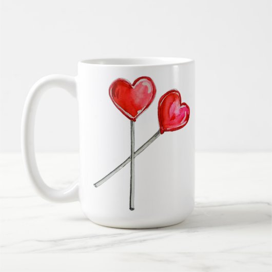 Herz Lollies Kaffeetasse (Links)