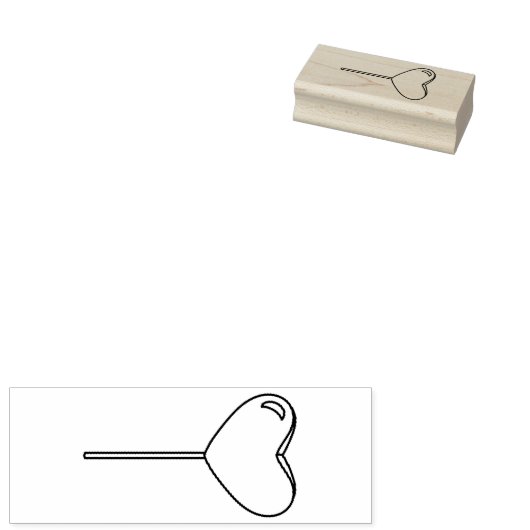 Herz Lollipop Gummistempel (Stempel)