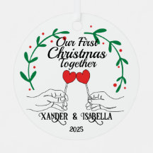 Herz Lollipops Erste Weihnachten gemeinsam