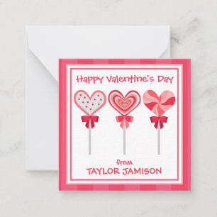 Herz Lollipops Valentinsche Geschenkkarten Mitteilungskarte