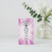 *~* Herz-Lotos-Glitzer Rays Nirwana Reiki Yoga Visitenkarte (Stehend Vorderseite)