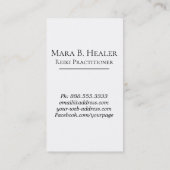 *~* Herz-Lotos-Glitzer Rays Nirwana Reiki Yoga Visitenkarte (Rückseite)