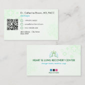 Herz-Lung-Erholung-Therapie | Hellgrün Visitenkarte (Vorne/Hinten)