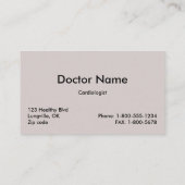 Herz-/Lungen-Visitenkarte-Schablone Visitenkarte (Rückseite)