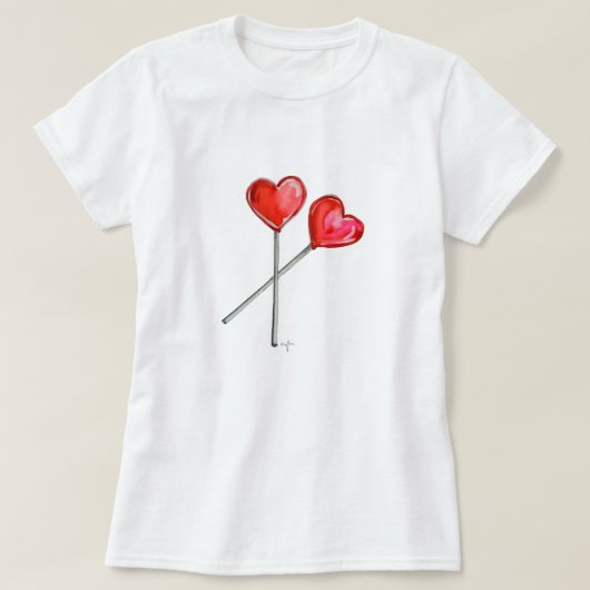 Herz-Lutschbonbons T-Shirt (Design vorne)