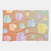 Herz Macarons Geschirrtuch (Horizontal)
