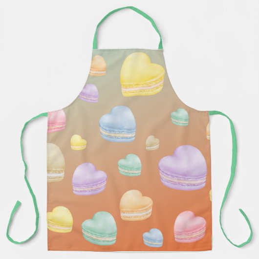 Herz Macarons Schürze (Vorderseite)