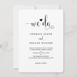 Herz machen wir kalligraphische Hochzeitseinladung Einladung