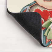 Herz Mädchen Kind Retro Süße Kinder Mousepad (Ecke)