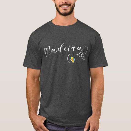 Herz-Madeira-Flagge, i-Liebe Madeira, Portugal T-Shirt (Vorderseite)