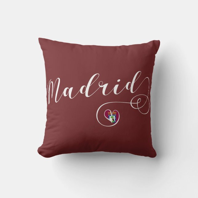 Herz Madrid Cushion, Spanisch Kissen (Vorderseite)