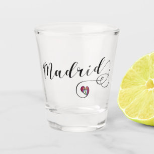 Herz Madrid, Spanien Schnapsglas