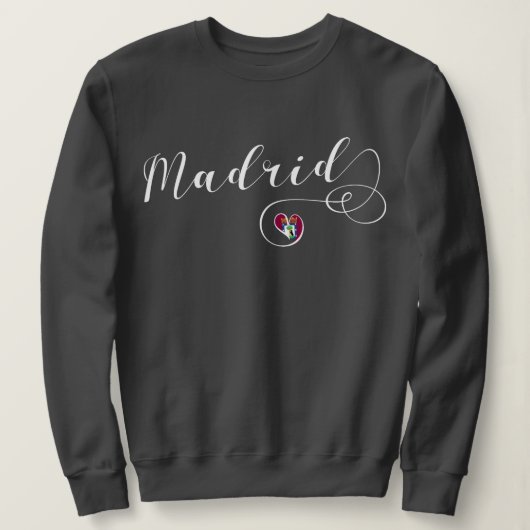 Herz Madrid Sweatshirt, Spanisch, Spanien Sweatshirt (Design vorne)