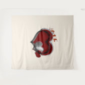 Herz Magic Beige Business Tapestry Extra-Large Wandteppich (Vorderseite (Horizontal))