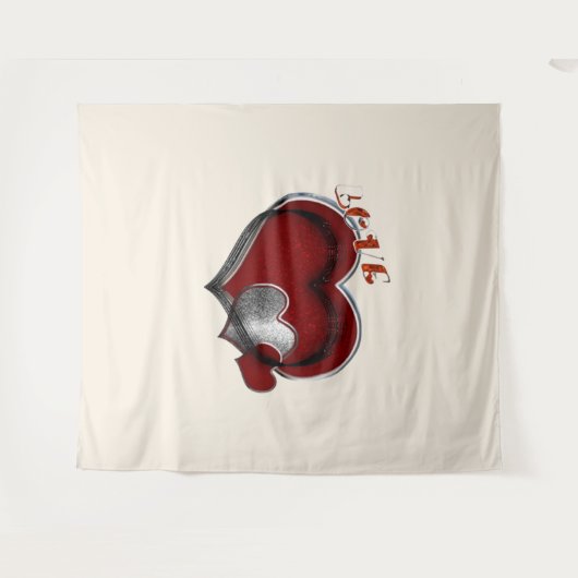 Herz Magic Beige Business Tapestry Extra-Large Wandteppich (Vorderseite (Horizontal))