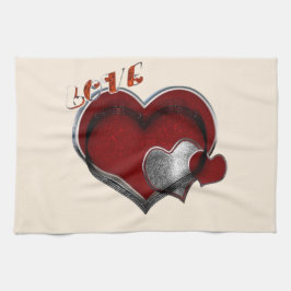 Herz Magic Beige Küchentuch