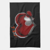 Herz Magic Black Küchentuch (Vertikal)