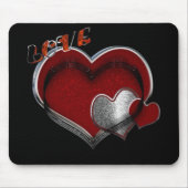Herz Magic Black Mouse Pad Mousepad (Vorne)