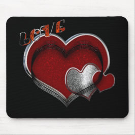 Herz Magic Black Mouse Pad Mousepad