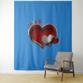 Herz Magic Blue Business Tapestry Extra-Large Wandteppich (Beispiel)