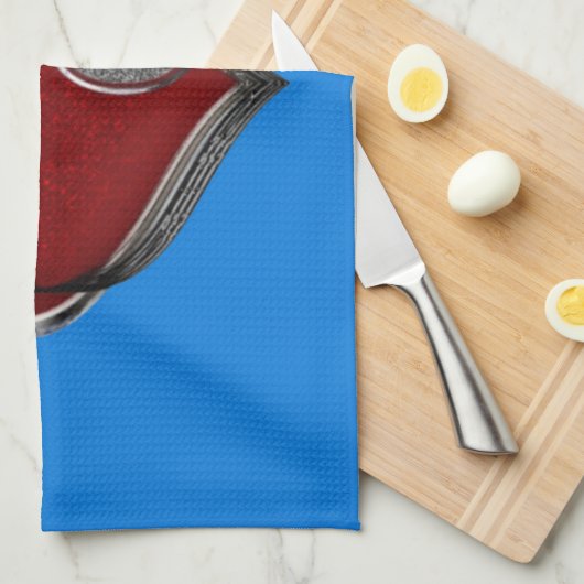 Herz Magic Blue Küchentücher (Viertel Falte)