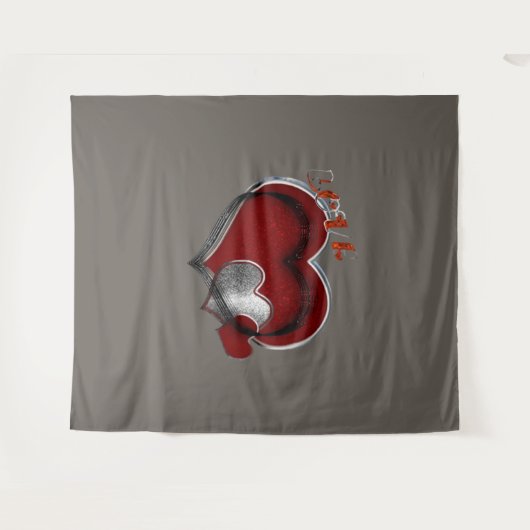 Herz Magic Brown Business Tapestry Extra-Large Wandteppich (Vorderseite (Horizontal))