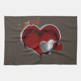 Herz Magic Brown Küchentuch