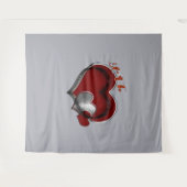 Herz Magic Graue Business Tapestry Extra-Large Wandteppich (Vorderseite (Horizontal))