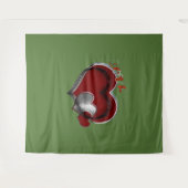 Herz Magic Green Business Tapestry Extra-groß Wandteppich (Vorderseite (Horizontal))