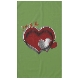 Herz Magic Green Cotton Tableclout Tischdecke