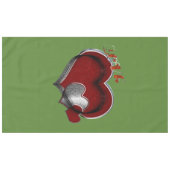 Herz Magic Green Cotton Tableclout Tischdecke (Vorderseite (Horizontal))