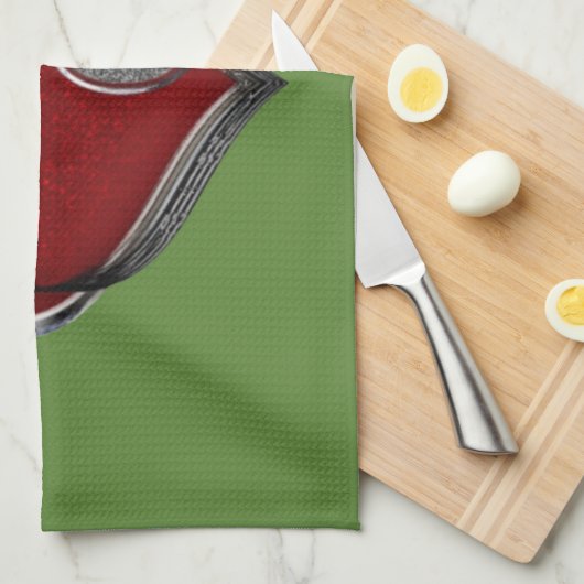 Herz Magic Green Küchentuch (Viertel Falte)