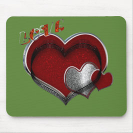 Herz Magic Green Mouse Pad Mousepad