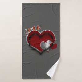 Herz Magic Kohle Badezimmer Handtuchhandtuch Set