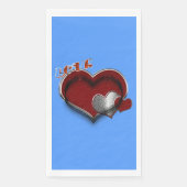 Herz Magic Light Blue Paper Napkin Gast Handtuch Serviette (Vorderseite)