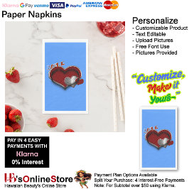 Herz Magic Light Blue Paper Napkin Gast Handtuch Serviette