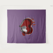 Herz Magic Lila Business Tapestry Extra-Large Wandteppich (Vorderseite (Horizontal))