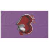 Herz Magic Lila Cotton Tableclout Tischdecke (Vorderseite (Horizontal))