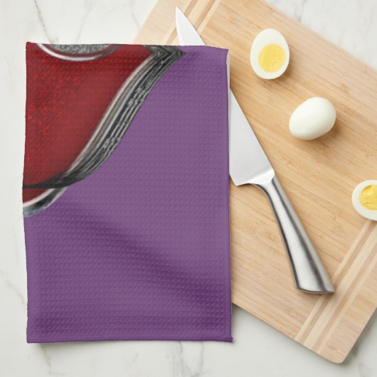 Herz Magic Lila Küchentücher (Viertel Falte)