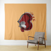 Herz Magic Orange Business Tapestry Extra große Wandteppich (Beispiel (Horizontal))