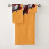 Herz Magic Orange Handtuch Set (Insitu)